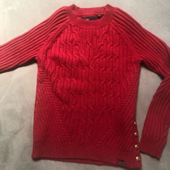 Superdry Hester cable knit red sweater - Picture 3 of 7